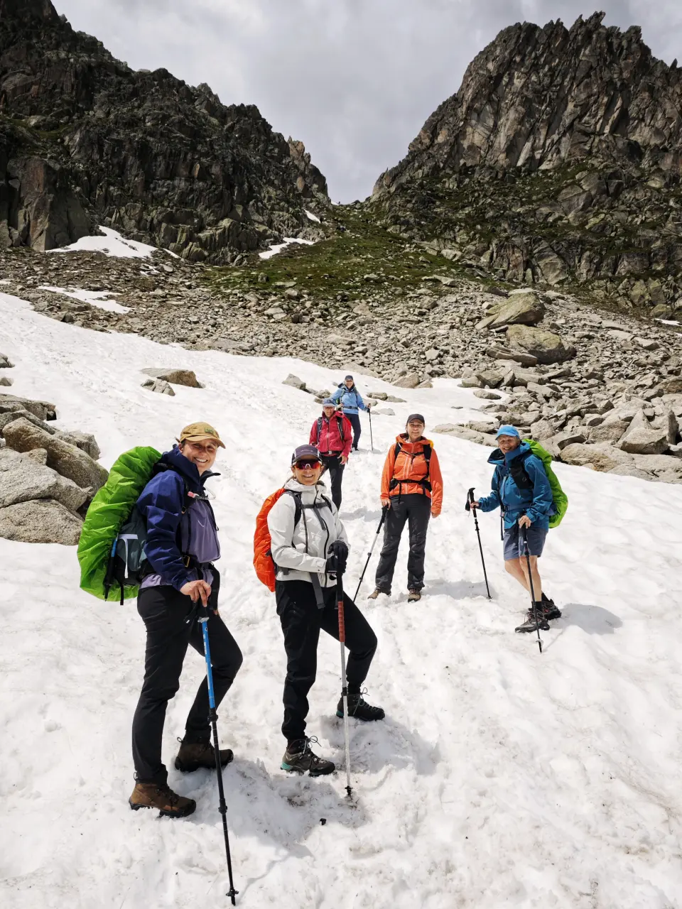 Fenetre d'Arpette innevata (giugno) - TMB