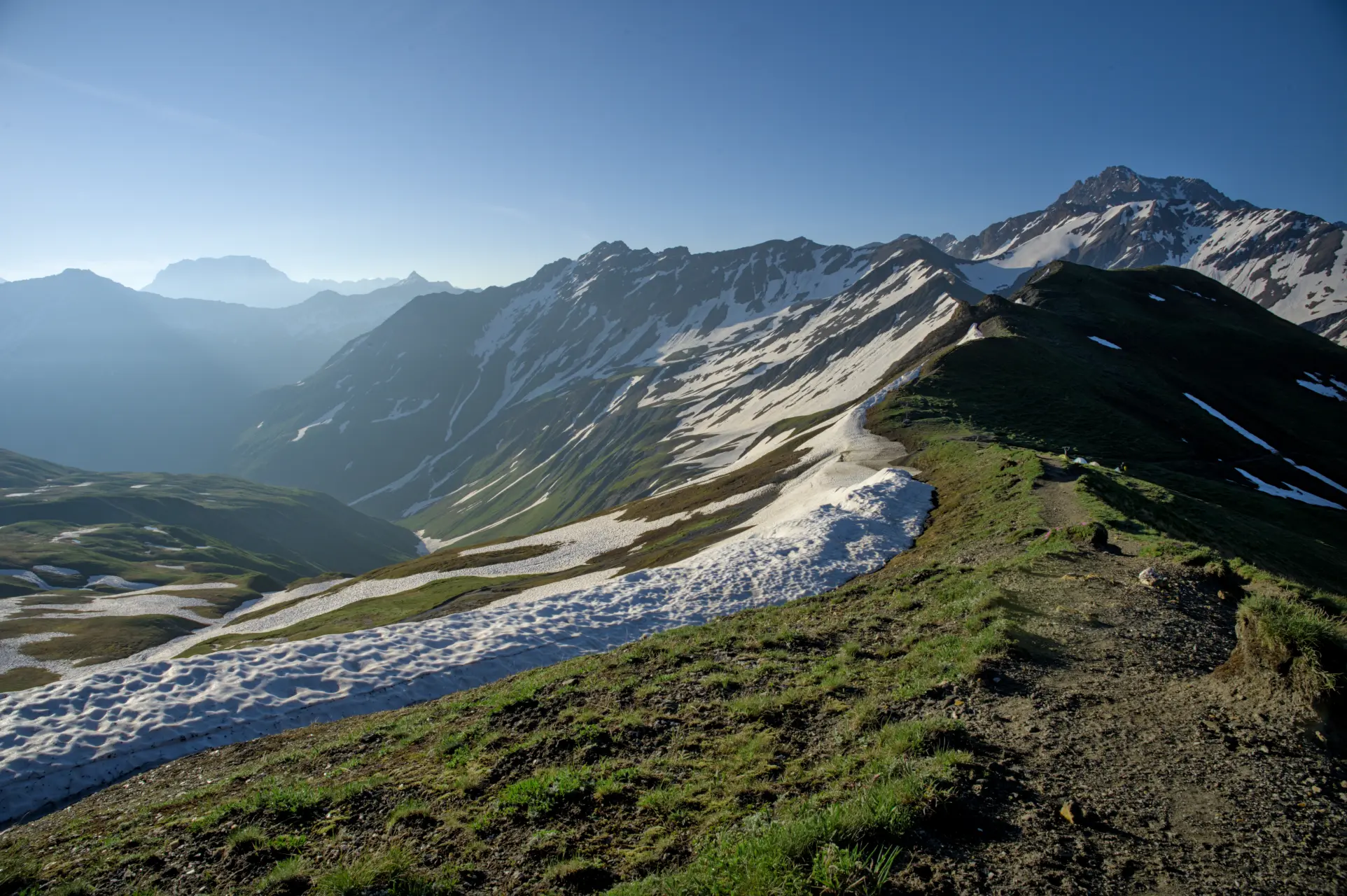 Neve al Grand Col Ferret - TMB